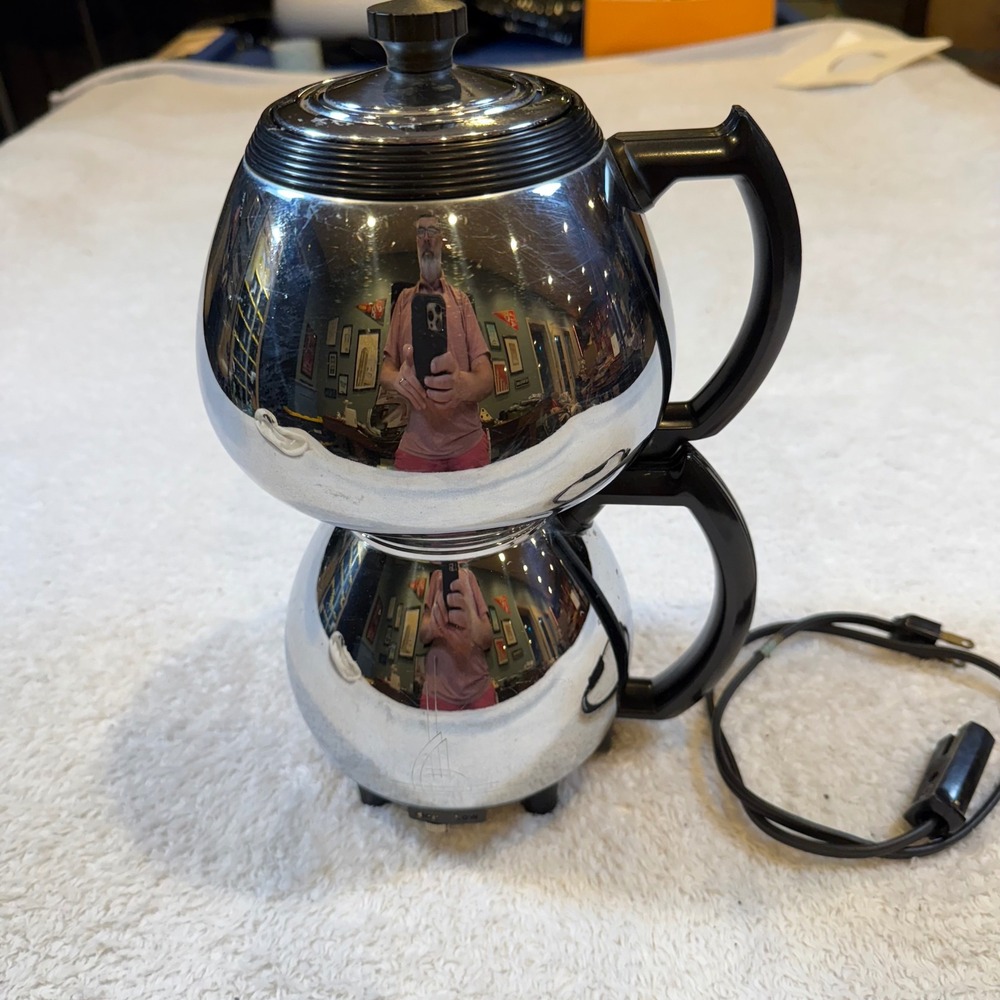 Vintage Sunbeam Coffeemaster Model C30A Chrome Vacuum Coffee Maker Art Deco - Picture 2 of 6